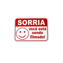 Placa em aluminio sorria - stell haste