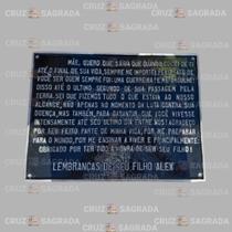 Placa em Alumínio Túmulo Jazigo Lápide Cemitério para Homenagem