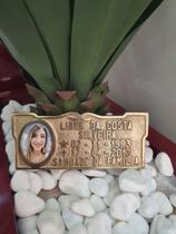 Placa em bronze para cemitério