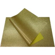 Placa em EVA com Glíter 40X60CM Ouro Pacote com 05 Placa em EVA com Glíter 40X60CM Ouro Pacote com 05