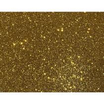 Placa em EVA com Glíter 48X40CM Dourado 1,8MM - Pacote com 10 Unidades