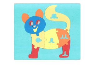 Placa em eva Gato Vogal Partes em EVA Escolar Life Toy