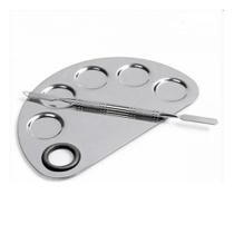 Placa em Inox Meia Lua para Misturar Base