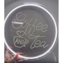 Placa em led cantinho do café, coffe - 30 cm