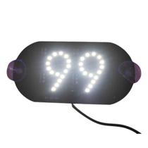 Placa Em Led Escrita 99 Led Branco Tomada Usb E Ventosa