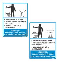 Placa em Poliestireno Regras p/ Sanitario Masculino 15x20cm Placa em Poliestireno Regras p/ Sanitario Masculino 15x20cm