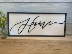 Placa Em Relevo Decoração Home 29 cm