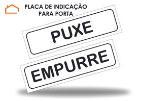 Placa Empurre Puxe Porta Blindex Madeira Indicação Sinalização Empresa Comércio