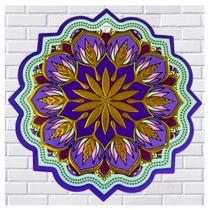 Placa Enfeite Mandala Porcelana Imagem Alto Relevo Esotérico