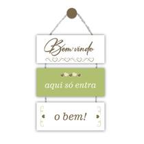 Placa Enfeite para Porta de Apartamento Casa Apto Seja Bem Vindo Lar Sonho Benção Café Amor 36cm