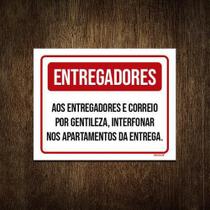 Placa Entregadfores Correio Interfonar Apartamentos 27X35