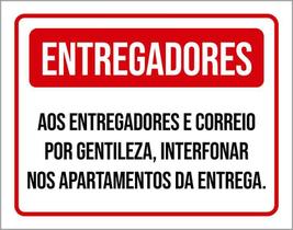 Placa Entregadfores Interfonar Apartamentos 36X46