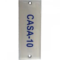 Placa Esmaltada Caiado 3X8 Casa 10