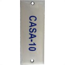 Placa Esmaltada Caiado 3X8 Casa 10