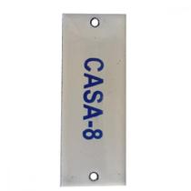 Placa Esmaltada Caiado 3X8 Casa 8