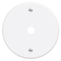 Placa Espelho 3"" F6 Redonda Com Furo 10mm Blanc - 0451 - FAME