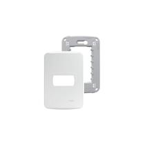 Placa Espelho 4x2 1 Mod Branca Miluz S3B77110 Com Suporte