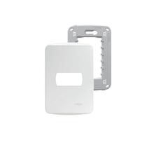 Placa Espelho 4x2 1 Mód. Branca Miluz S3B77110 Com Suporte Placa Espelho 4x2 1 Mód. Branca Miluz S3B77110 Com Suporte