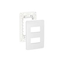 Placa Espelho 4X2 2 Mód S730121274 Gamma Silver Orion Schnei