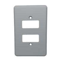 Placa Espelho 4x2 2 Posto Silentoque 8506 Cor Cinza