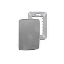 Placa Espelho 4x2 Cega Cor Alumínio Miluz S3B77102 Com Suporte Schneider