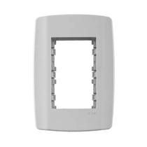 Placa Espelho 4x2 Para 3 Módulos C/ Suporte Linha Slim Ilumi
