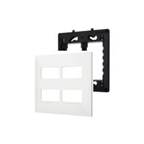 Placa/Espelho 4X4 4 Mod 618512BC+ Pial Plus+ Legrand c Suporte Placa/Espelho 4X4 4 Mod 618512BC+ Pial Plus+ Legrand c Suporte