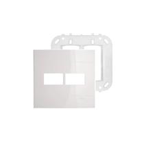 Placa Espelho 4x4 para 2 Módulos Schneider Lunare Up S421420 com Suporte