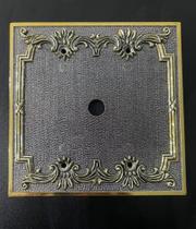 Placa Espelho Colonial Retrô 4x4 Com Furo Bronze Gecele