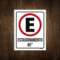 Placa Estacionamento 45 Graus 18X23