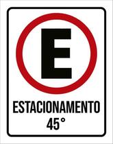Placa Estacionamento 45 Graus 36X46
