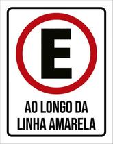 Placa Estacionamento Ao Longo Linha Amarela 18X23