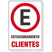 Placa Estacionamento Exclusivo Cliente-60x40 cm Placa Estacionamento Exclusivo Cliente-60x40 cm
