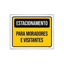 Placa Estacionamento Moradores Visitantes 18X23Cm