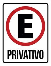 Placa Estacionamento Privativo 36X46