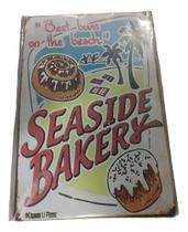 Placa Estilo Antiga Vintage Retro Metal Decor Seaside Bakery