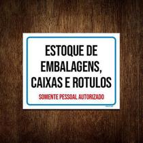 Placa Estoque Embalagens Caixas Rótulos 18x23cm 10un Placa Estoque Embalagens Caixas Rótulos 18x23cm 10un