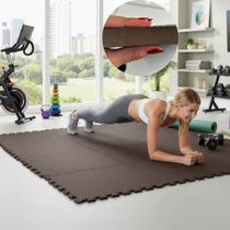 Placa EVA 50x50 20mm Tapete Tatame Manta Borracha Piso Emborrachado Academia Fitness Yoga Proteção Conforto Amortecimento Infantil Impermeável