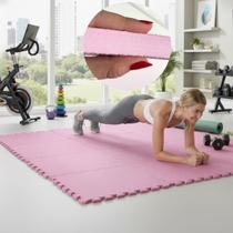 Placa EVA 50x50 20mm Tapete Tatame Manta Borracha Piso Emborrachado Academia Fitness Yoga Proteção Conforto Amortecimento Infantil Impermeável