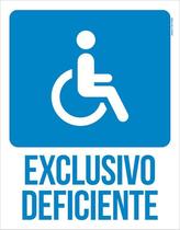 Placa Exclusivo Deficiente - Placa De Acessibilidade (36X46)