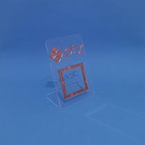 Placa Expositor de Acrílico para QRCode Pix Moldura 5 X 6 cm - Metalpop