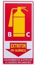 Placa Extintor 15X30 Pó Químico Equipamentos Elétricos X704