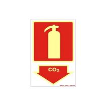 Placa Extintor CO2 20 x 30 Cm - Sinalize