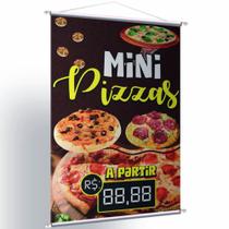 Placa Faixa Banner Pizzas - Preço Editável