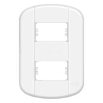 Placa Fame 4X2 2 Módulos Distanciados Blanc+