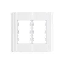 Placa Fame Modulare 4x4 para 6 Módulos Horizontais Branca Placa Fame Modulare 4x4 para 6 Módulos Horizontais Branca