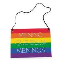 Placa Fantasia de Carnaval - LGBTQ - Menino Beija Meninos Placa Fantasia de Carnaval - LGBTQ - Menino Beija Meninos