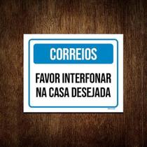 Placa Favor Interfonar Casa Desejada 36X46