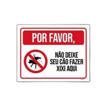 Placa Favor Não Deixe Seu Cão Fazer Xixi Aqui Nova 18x23 3un