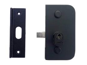 Placa Fechadura Blindex Centro Arouca Porta De Bater Preto